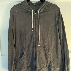 Eddie Bauer Men's Charcoal Zip-Up Sweater